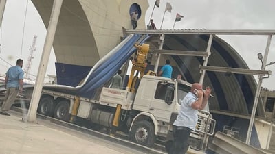 صور: ازدحام خانق على طريق الموصل أربيل بعد انهيار مسقف سيطرة كوكجلي