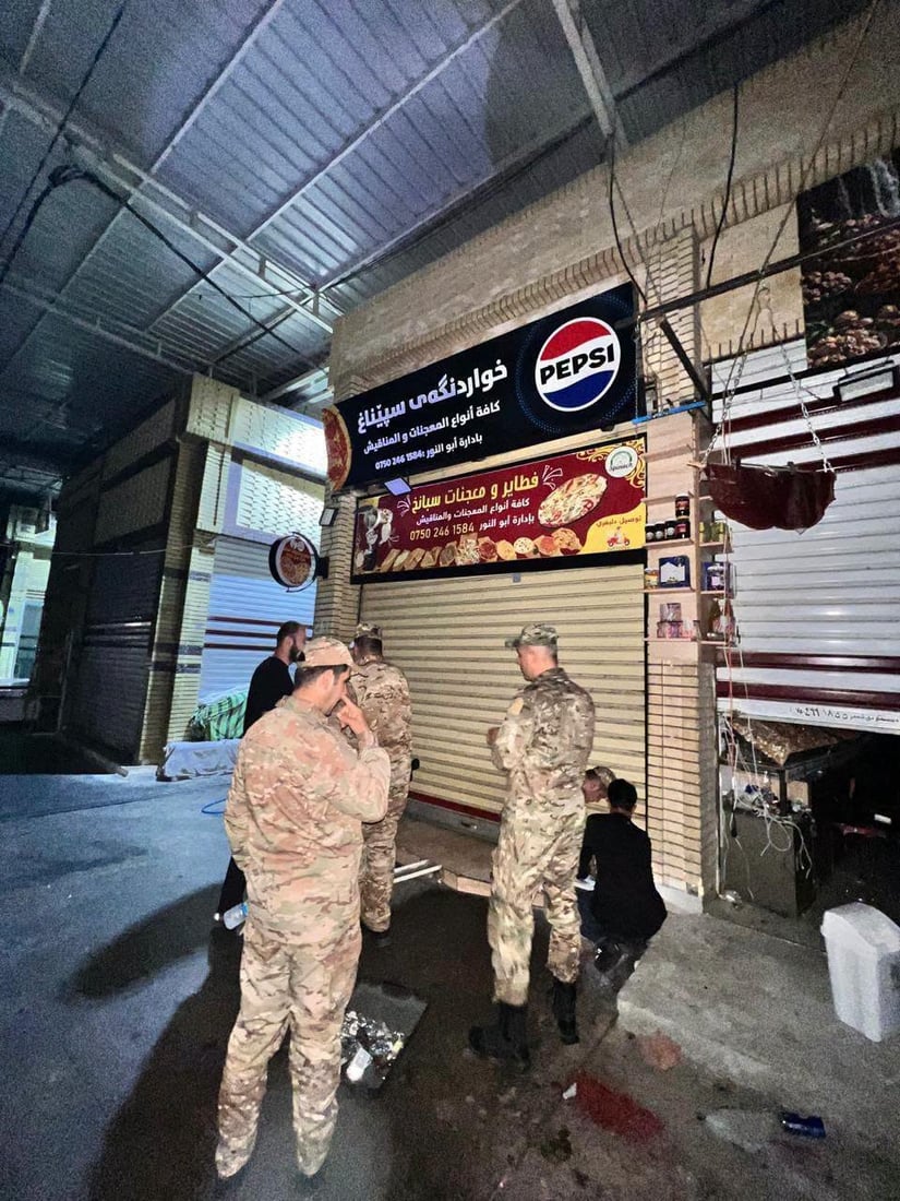 بەشێک لە کاسبکارانی ناو بازاڕی لەنگە لە هەولێر سزا دەدرێن