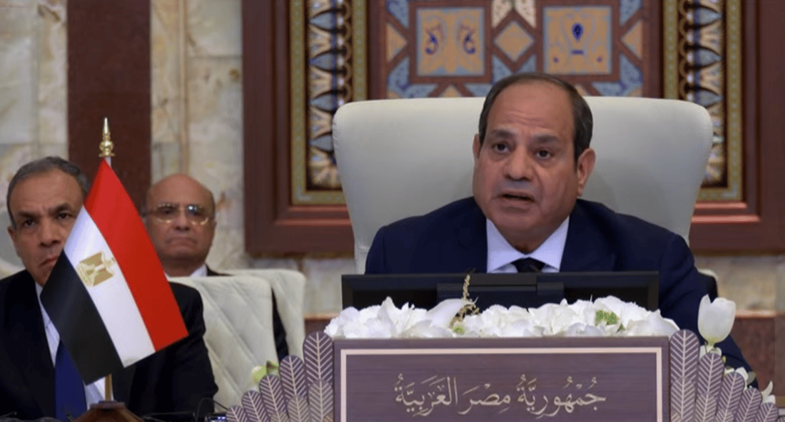 السيسي يدعو لانسحاب إسرائيل من الجولان السوري وجنوب لبنان