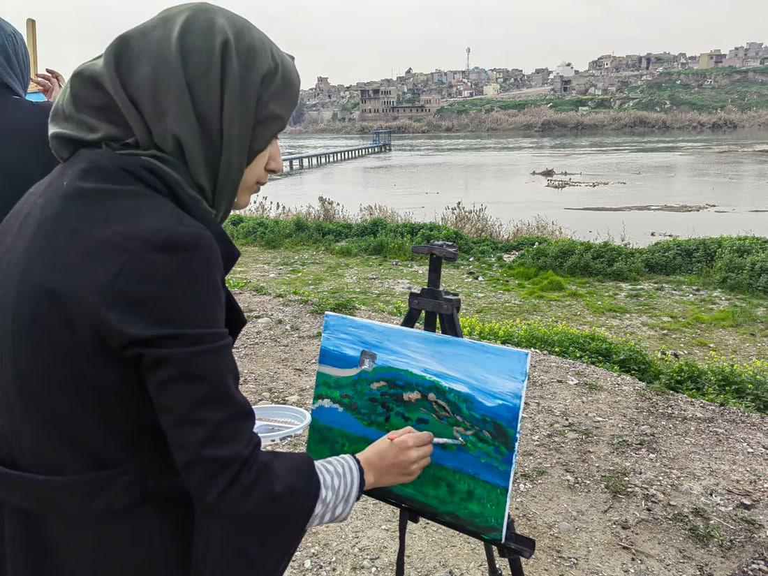 Mosul hosts open-air art symposium highlighting heritage, reconstruction