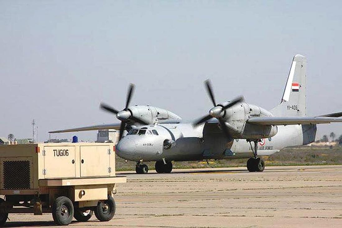 Iraqi Air Force transport aircraft damaged in rocket strike