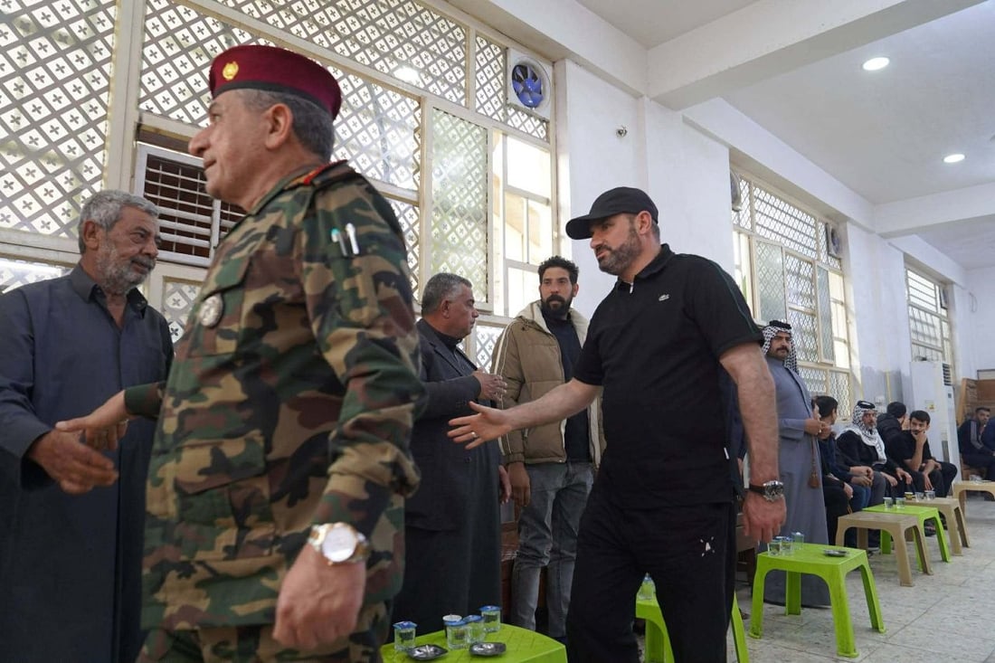 صور: أبو فدك في الأنبار لتعزية عوائل ضحايا القصف الأميركي