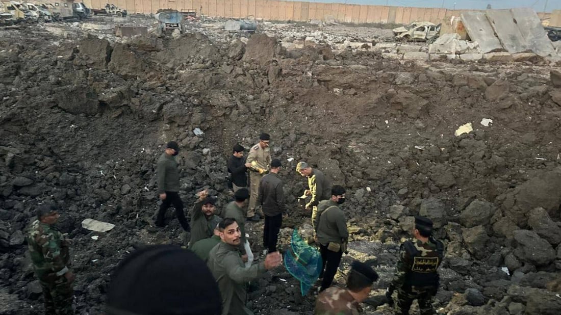 لە بابل بنکە و بارەگاکانى حەشد بۆردومان کران