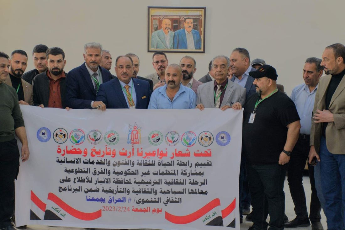 صور: 300 سائح يتنقلون بين شلالات البغدادي ونواعير هيت ومتحف الحاج حمدي