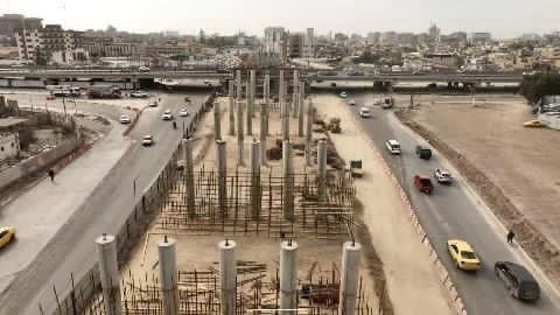 صور من مجسر تقاطع “قرطبة”.. الإعمار تنجز جميع ركائز المشروع في بغداد