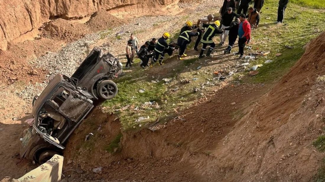 Five members of one family killed as car plunges into ravine near Kirkuk
