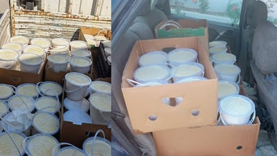 رانیە: 110 سەتڵ ماست دەستى بەسەرداگیرا