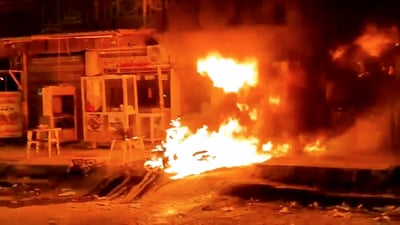 انفجر خزان الوقود فقتل 3.. حريق داخل محل لتصليح الدراجات النارية في الحلة