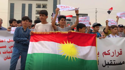 کەسوکاری قوتابیانی بەنەتەوە عەرەب لە هەولێر گردبوونەوە