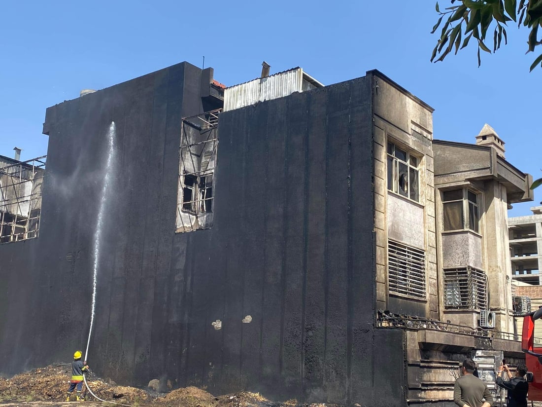 خانوویەکى سێ نهۆمى ئاگرى گرت