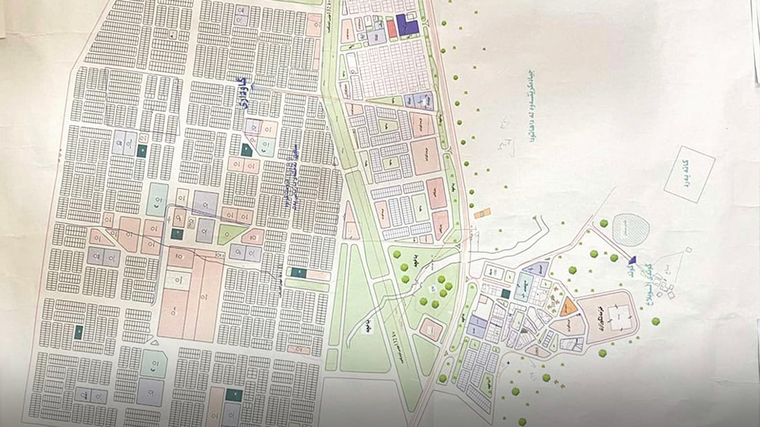 نەخشەی بنەڕەتی ناحیەی تەیناڵ گۆڕانکاری تێدا کراوە