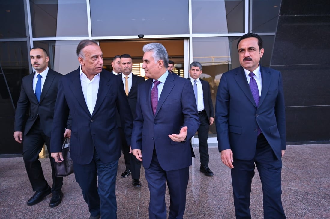 مصطفى الكاظمي يصل إلى أربيل