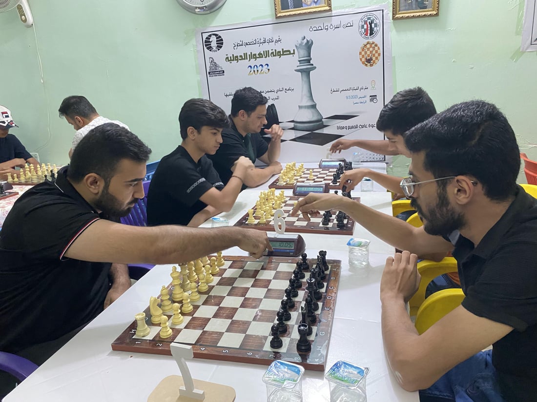 الناصرية تستعد لعبادان والكويت.. منافسات شطرنج بنظام “رابد” المحفز (صور)