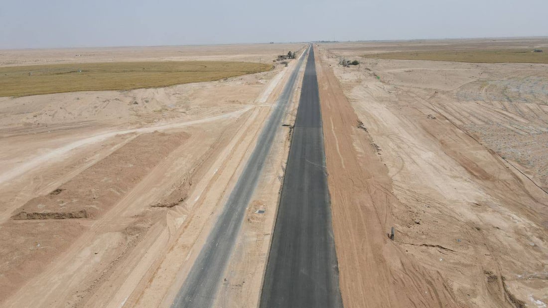 وزارة الإعمار تنشر صوراً من طريق الحج البري.. نسبة الإنجاز بلغت 54%