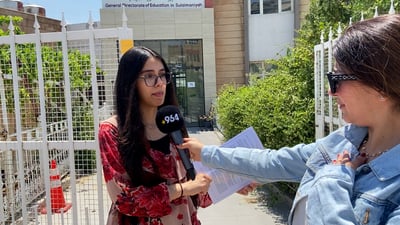 خوێندکارانی پۆلی 12 بەهۆی هەڵە لە پرسیارەکانی تاقیکردنەوەکان گردبوونەوە