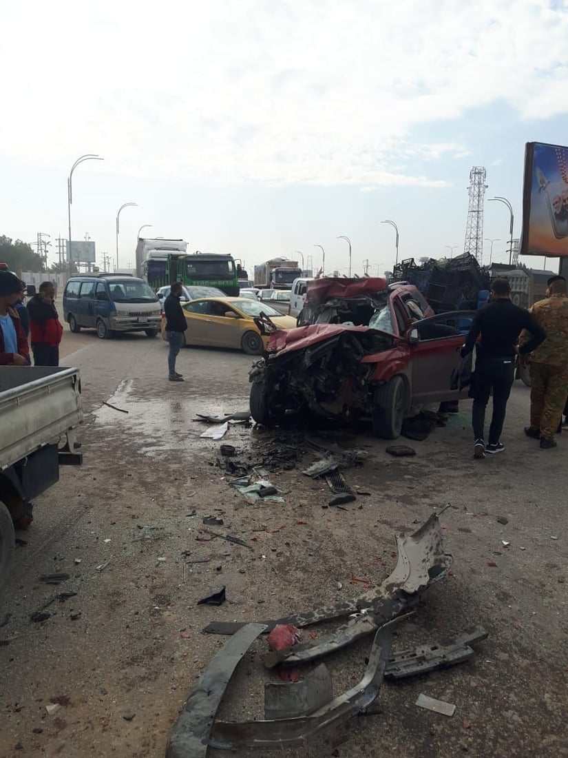 3 قتلى بحادث اصطدام مع شاحنة “سبيس” أمام كلية المستقبل في بابل (صور)