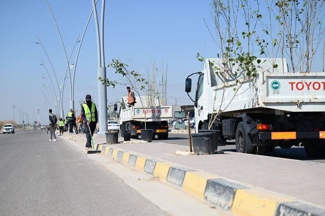حملة التشجير الربيعية انطلقت.. صور من 8 مدن في الأنبار