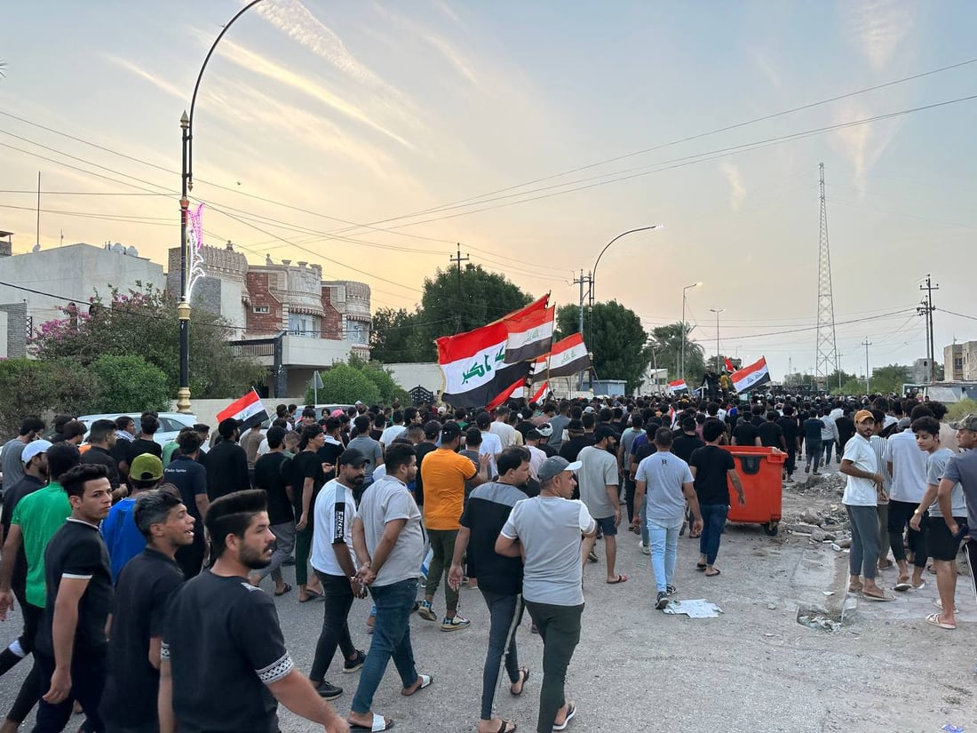 فيديو من تظاهرة واسط اليوم أمام مقر المحافظ