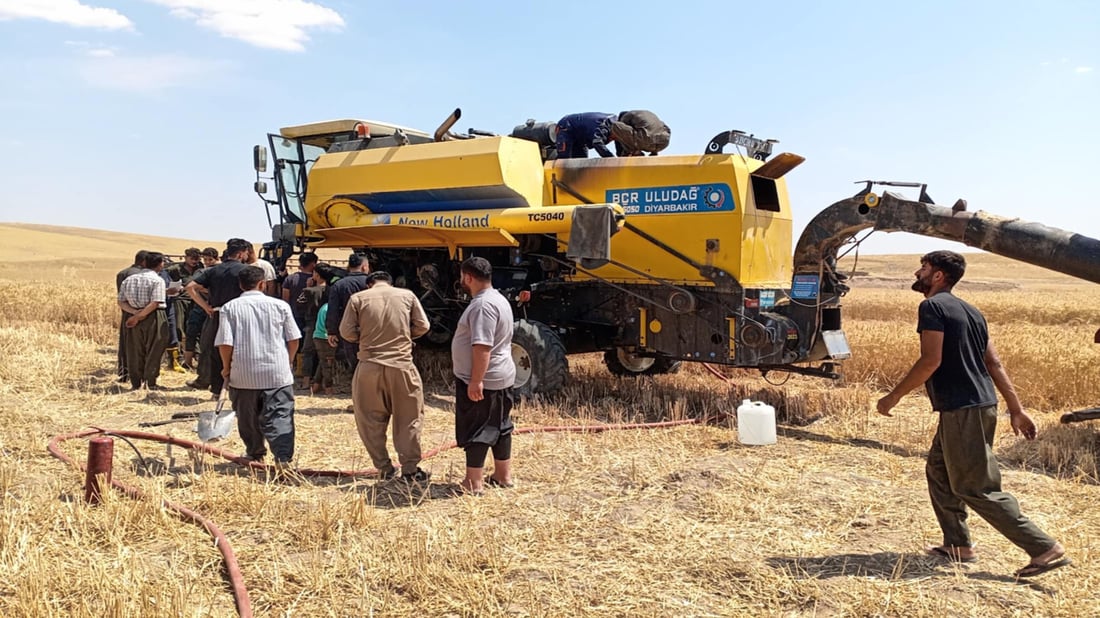 دەڕاسەیەک لە کاتی دروێنەکردن ئاگری گرت