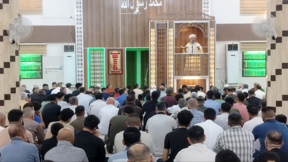 صور من صلاة العيد في مسجد “الشهيدان” وسط كركوك