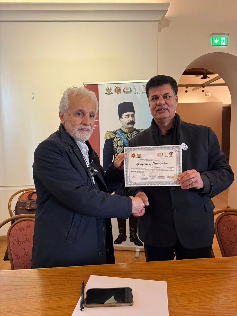 پەیکەری شەریف پاشای خەندان لە مۆزەخانەیەکی ئیتاڵیا دانرا