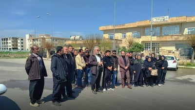 پاکەوانی نەخۆشخانەکانی هەڵەبجە گردبوونەوە و داوای پێدانی مووچە دەکەن