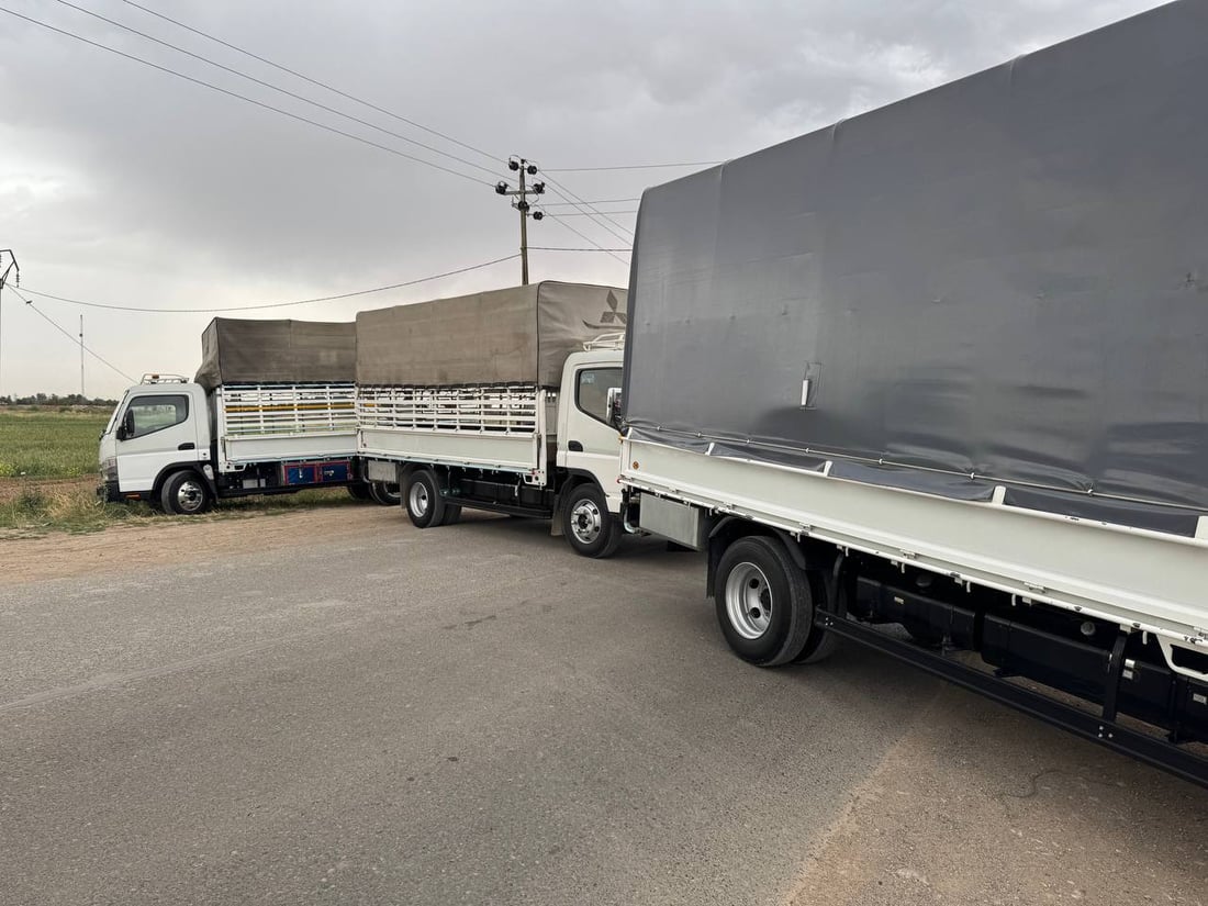 بارهەڵگرەکان رێگای کەلار- خانەقینیان داخست
