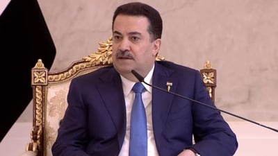 بث مباشر.. كلمة السوداني خلال استقبال المنتخب الوطني وعوائلهم