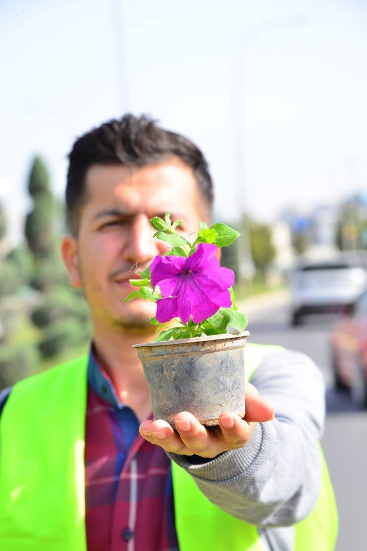هەولێر بە گوڵ رازێندرایەوە
