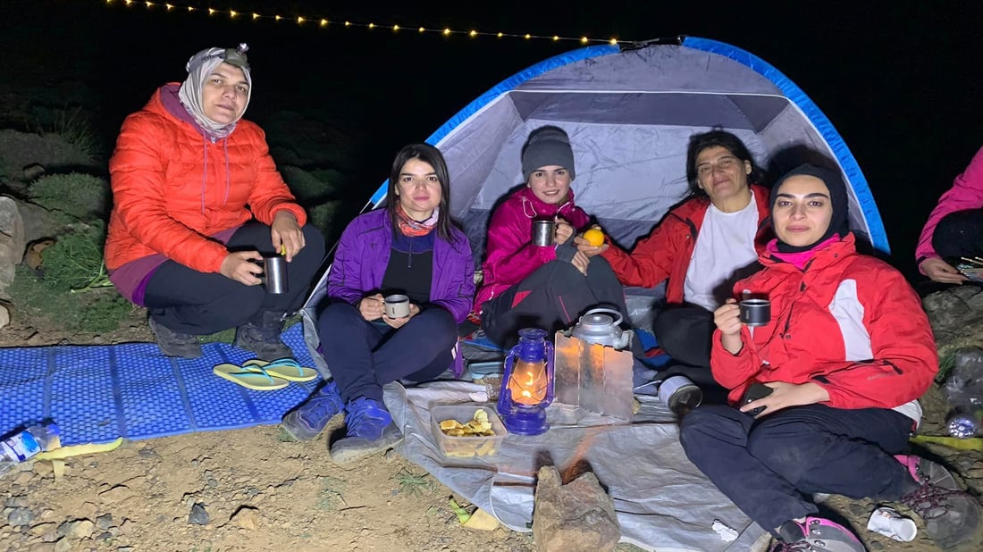 ژنانی کۆیە شەوێک لەسەر چیای هەڵگورد مانەوە