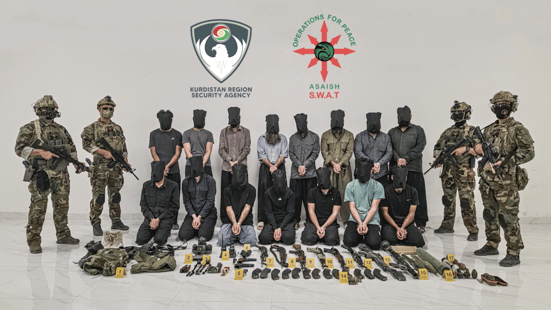 ئاسایشی سلێمانی دەستگیرکردنی 22 چەکداری داعشی راگەیاند