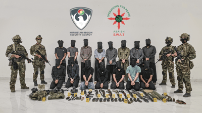 ئاسایشی سلێمانی دەستگیرکردنی 22 چەکداری داعشی راگەیاند