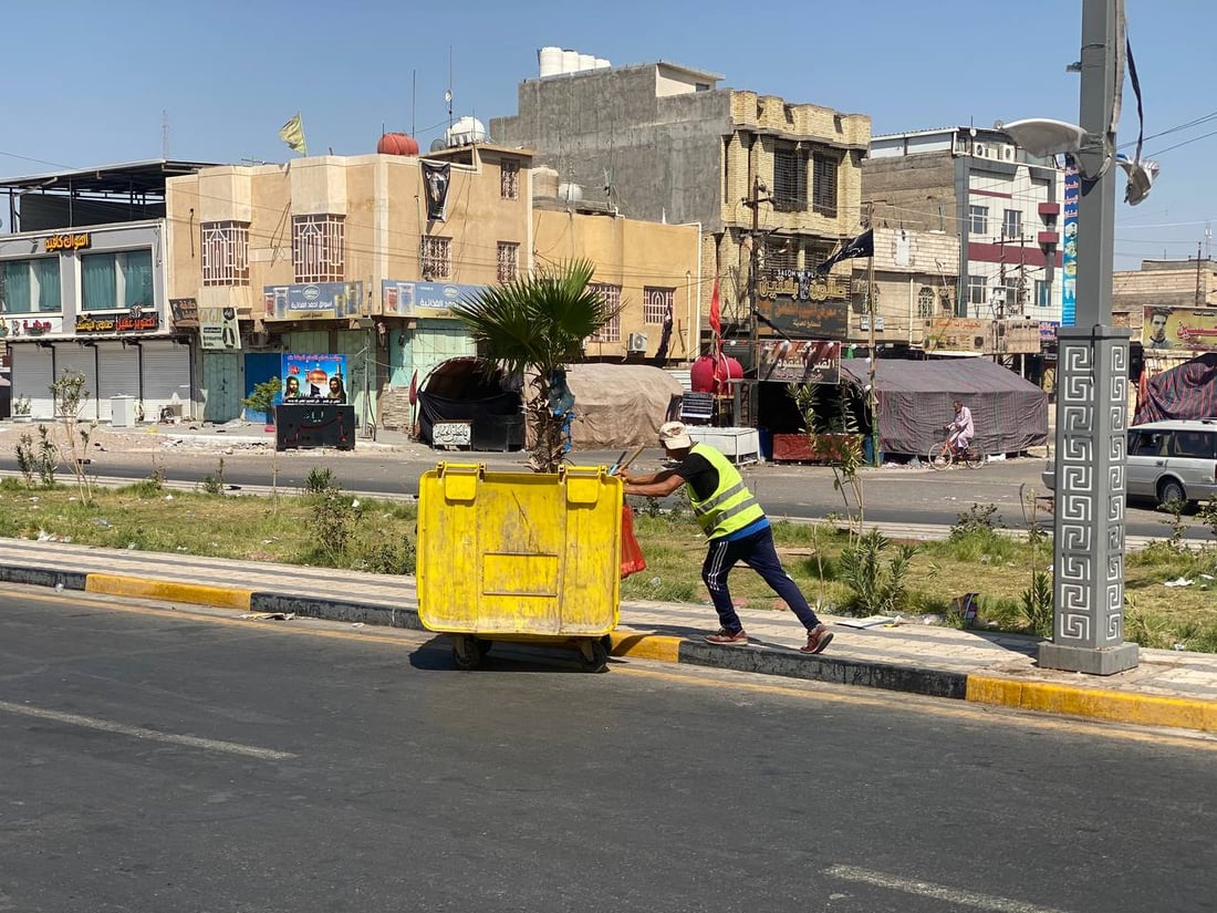 صور: البصرة تجلي شوارع مركز المدينة وتودع عاشوراء