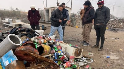 ديالى: حملة تفتيش عن التلوث النووي في مجمعات السكراب (صور)