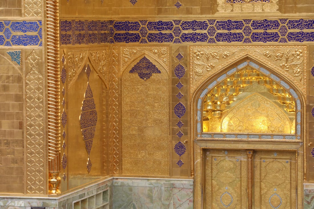مباشر.. إزاحة الستار عن الإيوان الذهبي في مرقد الإمام علي