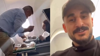 فيديو: أيمن حسين يعلق على شاب يطعم والدته المسنّة داخل الطائرة: الله يحفظه