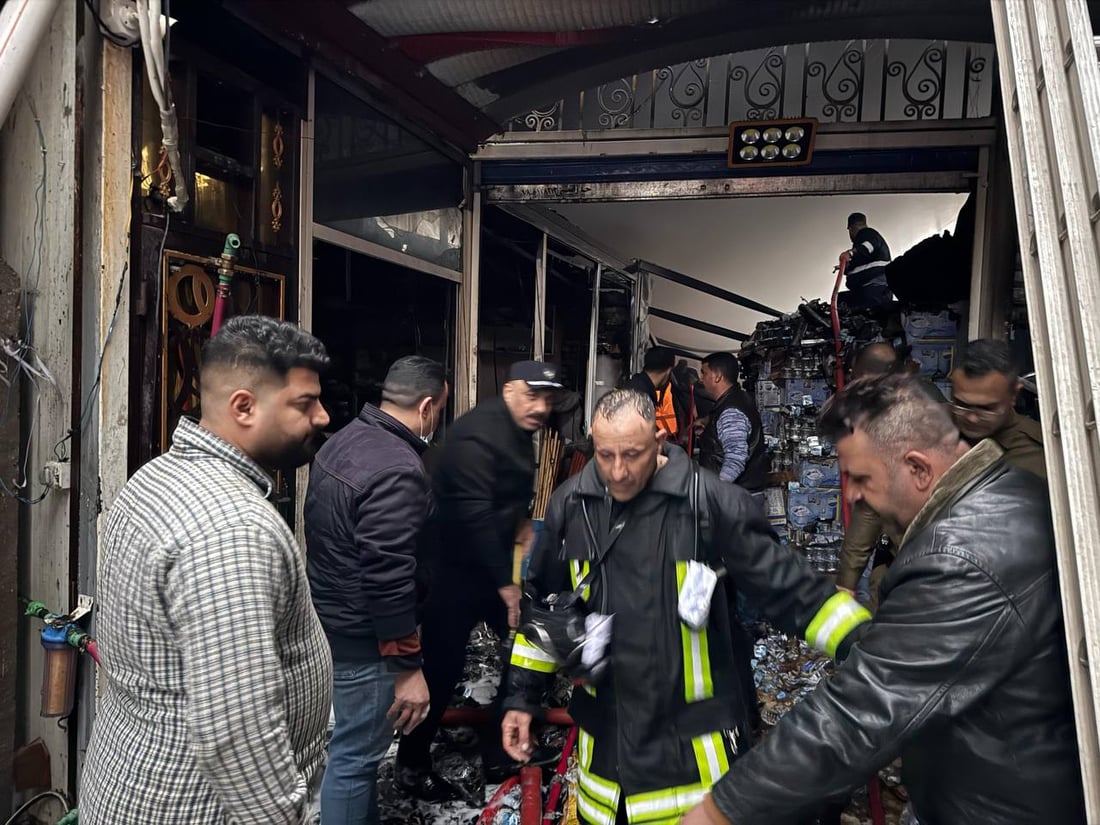 Firefighters extinguish market blaze in Kut to avert commercial disaster