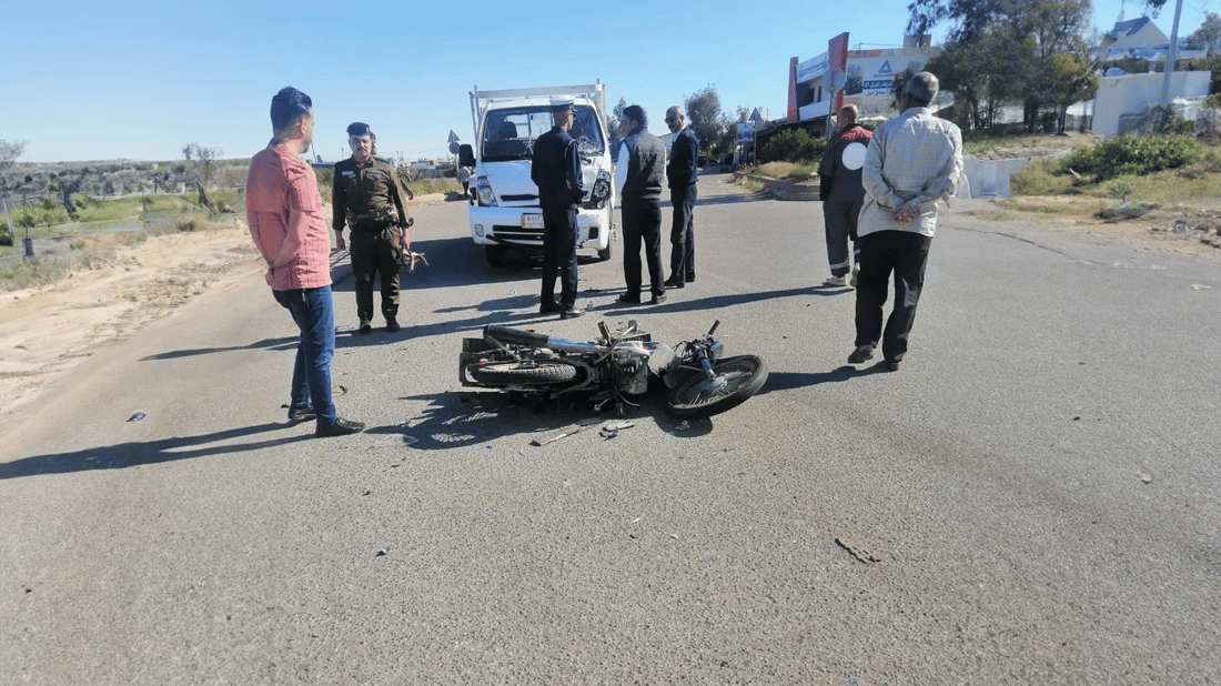 دوو سەربازی عێراقی بە ماتۆڕسکیلێکەوە تووشی رووداوی هاتووچۆ بوون