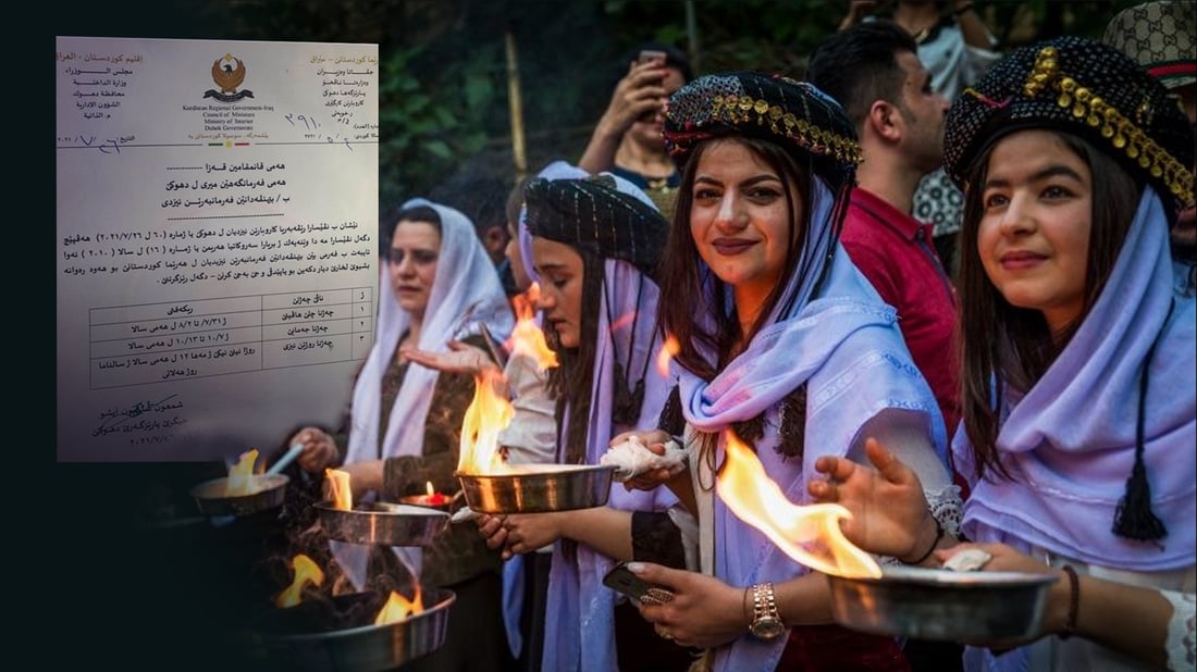 له ‌هه‌رێمی كوردستان سێ رۆژ پشووى فه‌رمى بۆ‌ ئێزدیه‌كان راگه‌یه‌ندرا