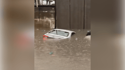فيديو: الفيضانات تغرق سيارات قرب جسر “سيداوه” وسط أربيل