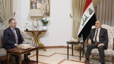 Al-Mashhadani, Swiss ambassador discuss strengthening bilateral ties