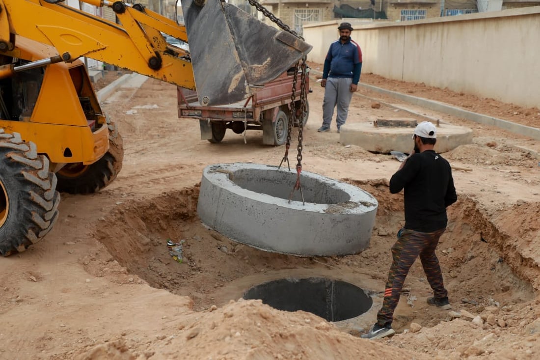 صور من كربلاء: خدمات حي “الانتفاضة الأولى”.. اصبروا 10 أيام أخيرة للتبليط