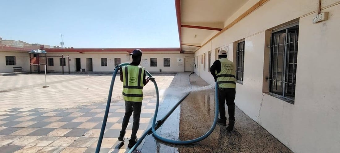 شارەوانیی هەولێر قوتابخانەکان و دایەنگەكان دەشووات