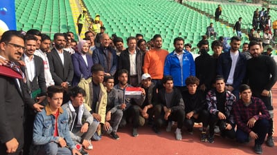 البصرة الرياضية: درجال برفقة مئات المتطوعات والمتطوعين لدعم خليجي 25 (صور)