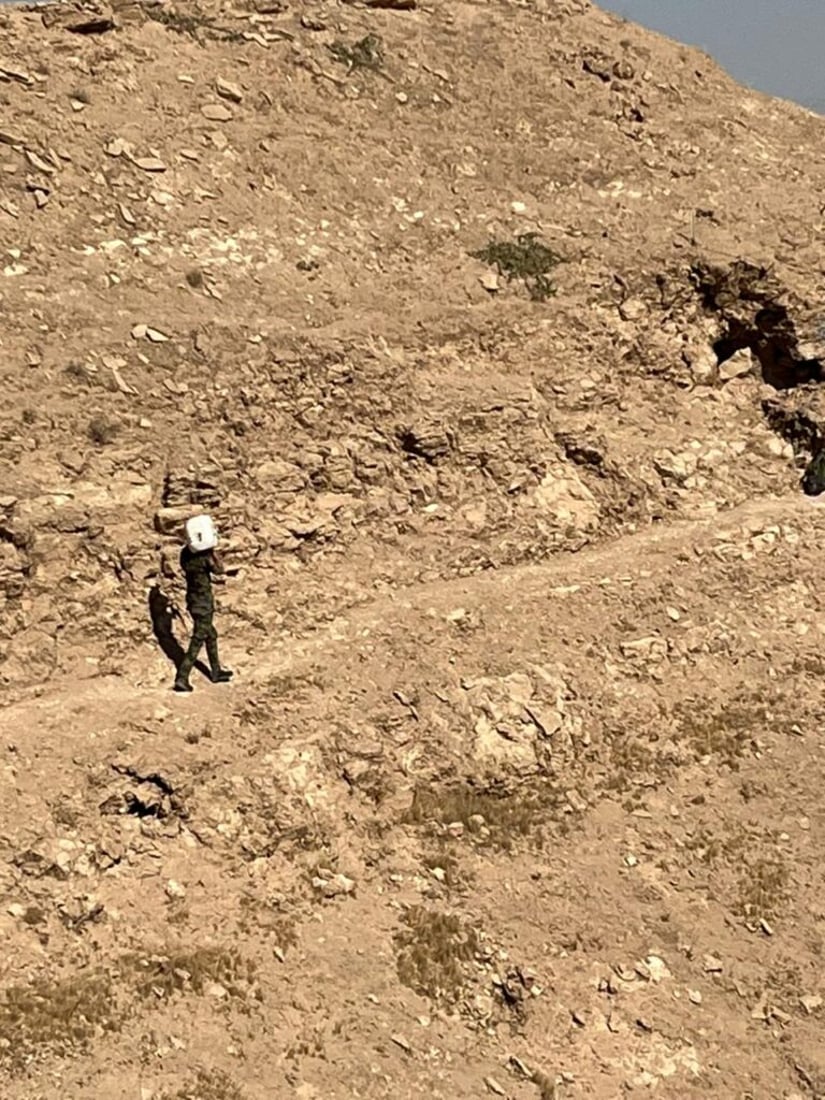 صور: الحشد يدمر مضافات وأسلاك عبور لـ”داعش” في جبال مكحول