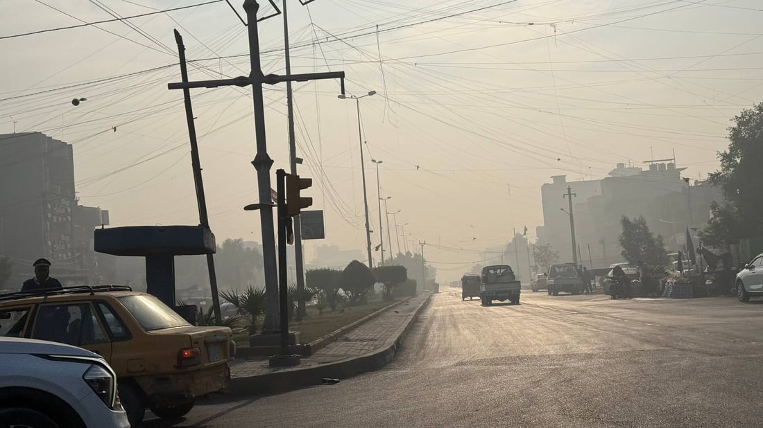 الهواء في بغداد خطير جداً.. البنفسجي قبل حالة الطوارئ! (صور)