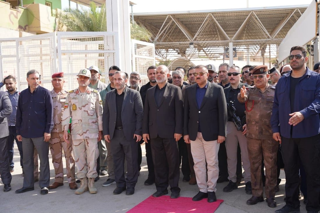 صور: وزير الداخلية ونظيره الإيراني في منفذ المنذرية لتأمين زيارة عاشوراء