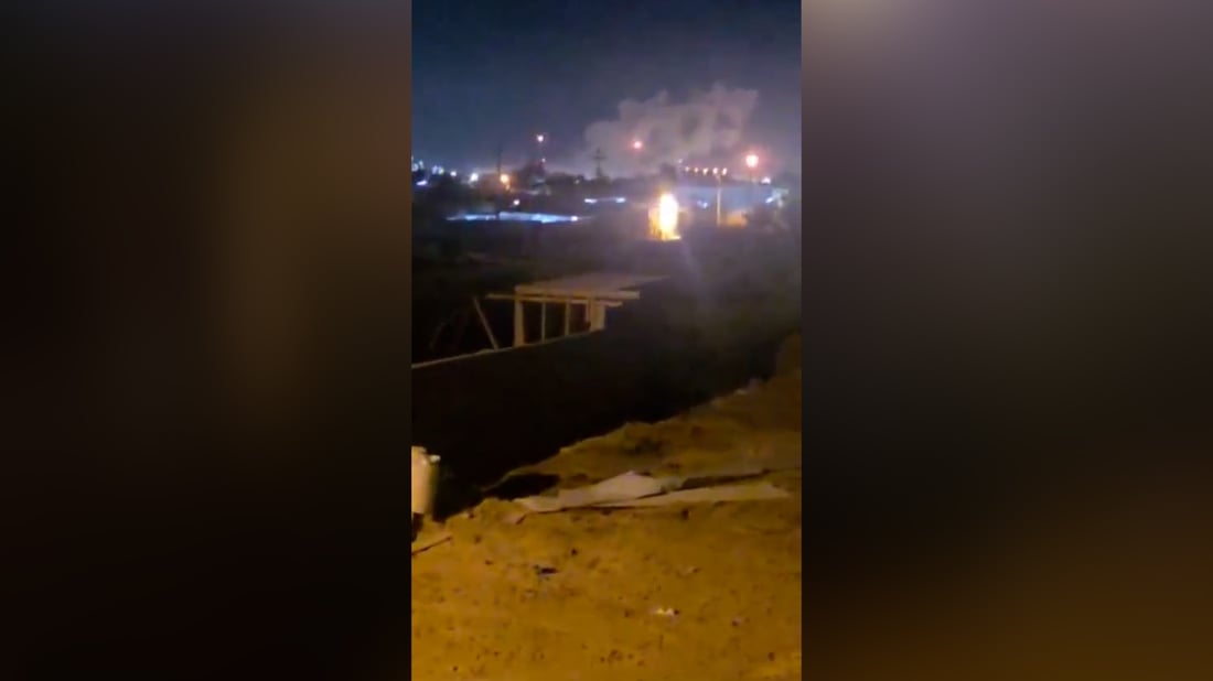 Strike hits Iran’s Abadan, igniting large fires visible from Basra