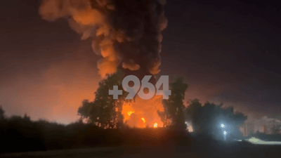 ئاگرێکی گەورە لە پاڵاوگەیەکی هەولێر کەوتووەتەوە