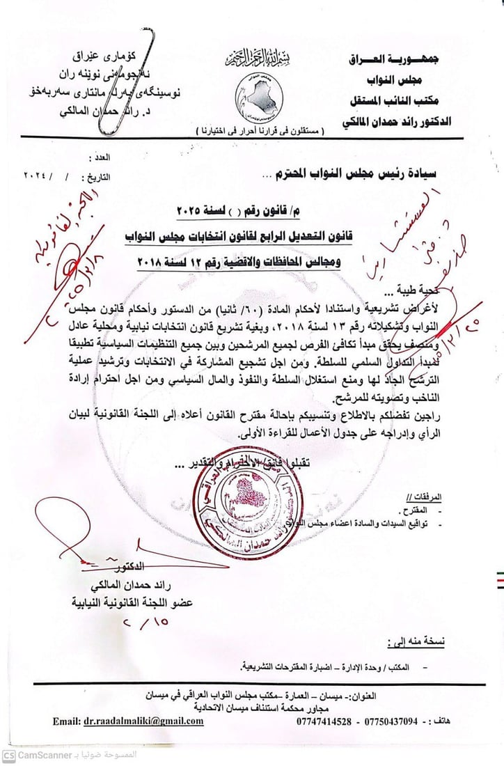 اللجنة القانونية تقدم تعديلاً جديداً لقانون الانتخابات (وثائق)